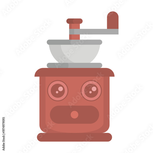 Coffee grinder sticker flat