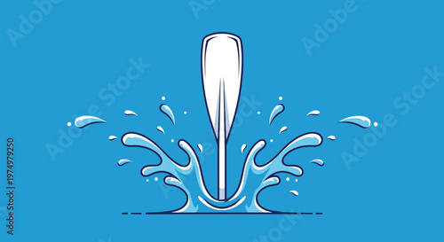 Dynamic Paddle Splash Capturing Aquatic Motion And Water Energy