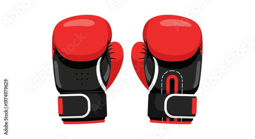Dynamic Red Boxing Gloves For Combat Sports And Training