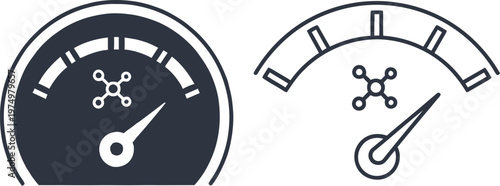 Fuel gauge and pressure indicator diagrams for vehicle monitoring systems