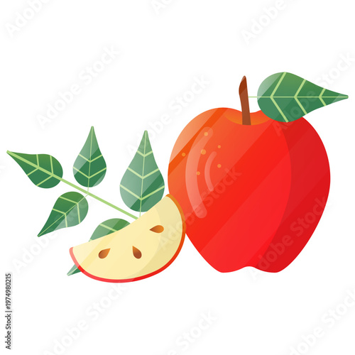 Pretty apple illustration
