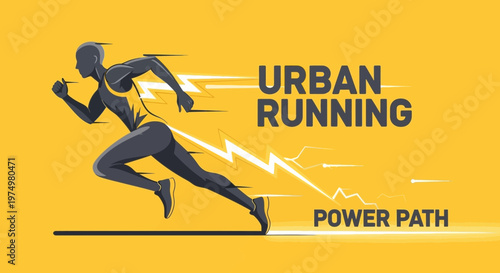 Dynamic Runner Depicting Urban Energy And Athleticism With Streaks Of Speed