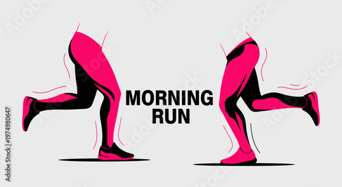 Dynamic Runner Legs Illustrating A Vigorous Morning Workout Routine