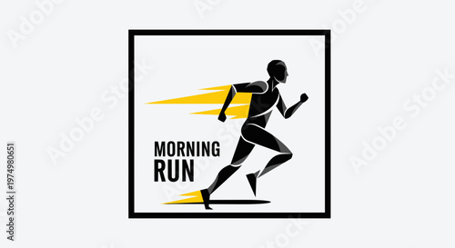 Dynamic Runner Motion Graphic For Morning Exercise And Fitness