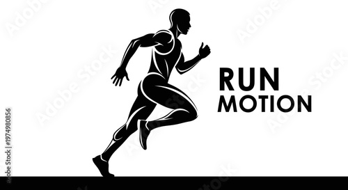 Dynamic Runner Silhouette Capturing Peak Athletic Performance And Speed