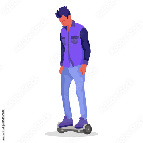 Hoverboard flat character