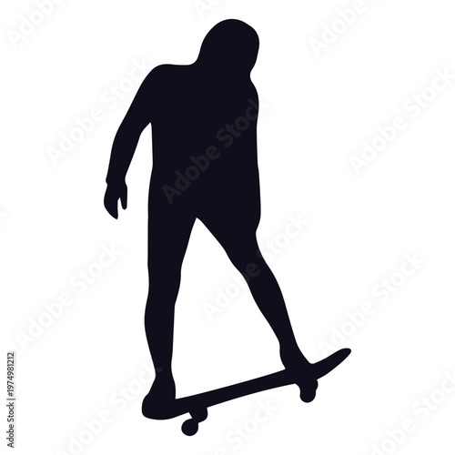 Silhouette female skater