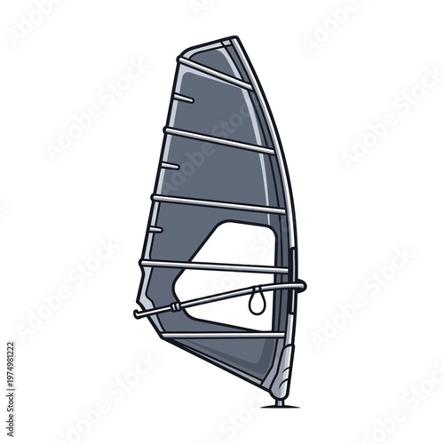 Dynamic Sail Illustration For Aquatic Sports And Recreation