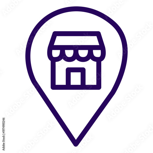 Store location stroke icon