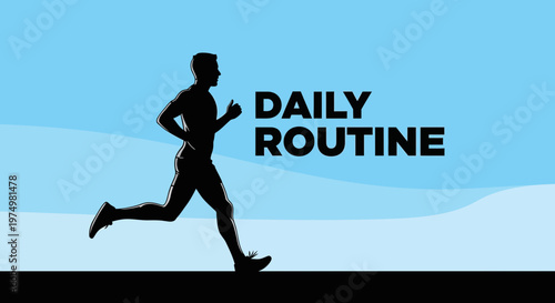 Dynamic Silhouette Runner Inspiring Daily Fitness Routine Motivation