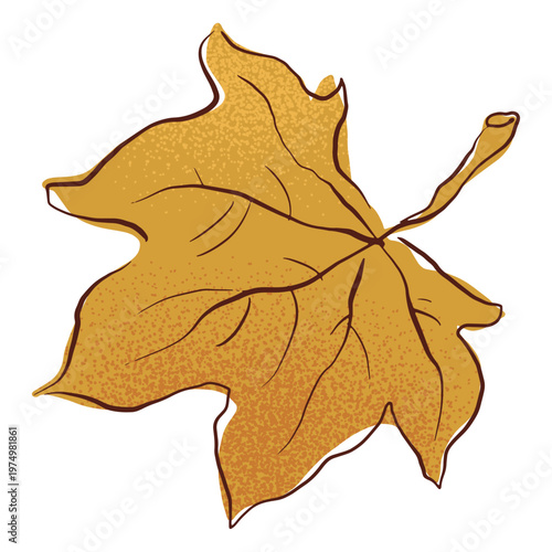 Bild auf Leinwand Watercolor leaf autumn element