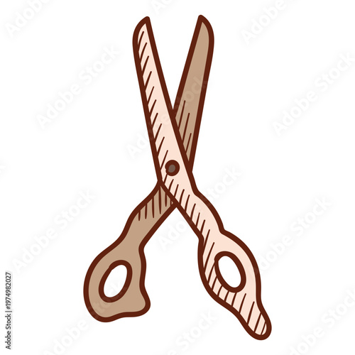 Barbershop scissors illustration