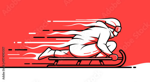 Dynamic Sledding Speed Sport Abstract Motion