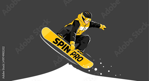 Dynamic Snowboarder Executing A Thrilling Aerial Maneuver