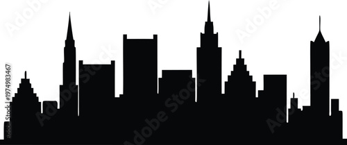 a New York skyline silhouette vector