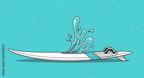 Dynamic Surfboard Captures Aquatic Splendor And Energy