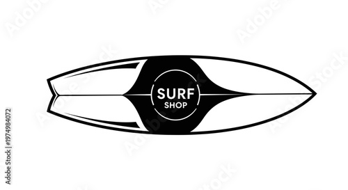Dynamic Surfboard Logo Design for Modern Surf Shops