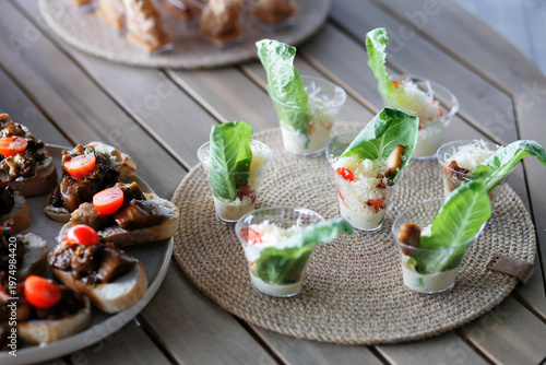 Fresh Appetizers Served at Catering Event