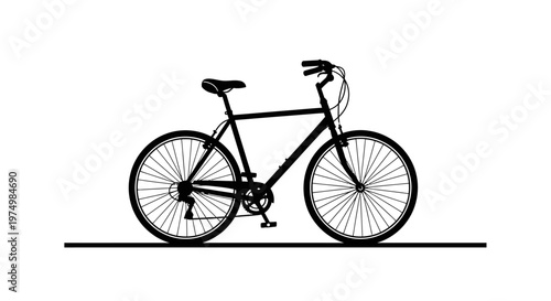 Bicycle, bike, cycling, transportation, vehicle, black, icon, vector