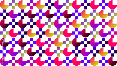 Vibrant Geometric Abstract Pattern with Colorful Shapes