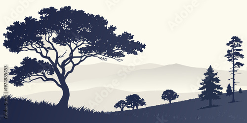 A solitary panda bear resting on a tree branch in a forest