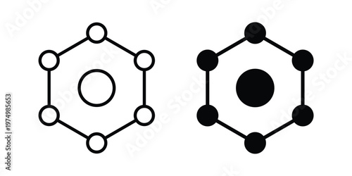 Antioxidant icon on white background. linear pictogram. Flat symbols