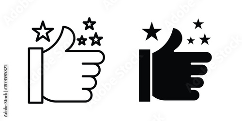 Appreciation icon on white background. linear pictogram. Flat symbols