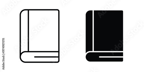 Book icon on white background. linear pictogram. Flat symbols