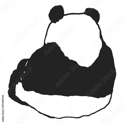 Panda bear backwards