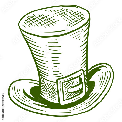 St patrick's green hat sketch