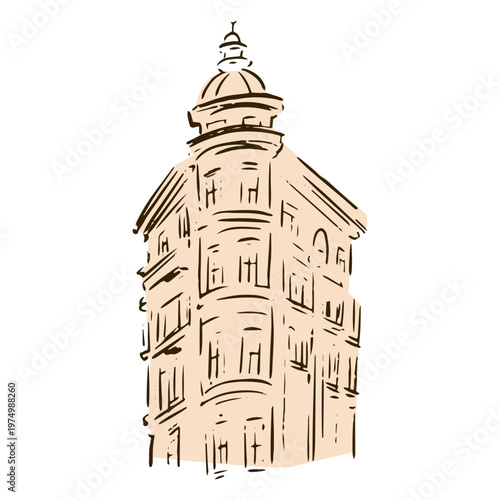 фотографія Sentinel building doodle
