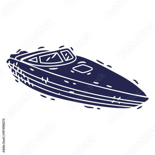 Speedboat cut out detailed