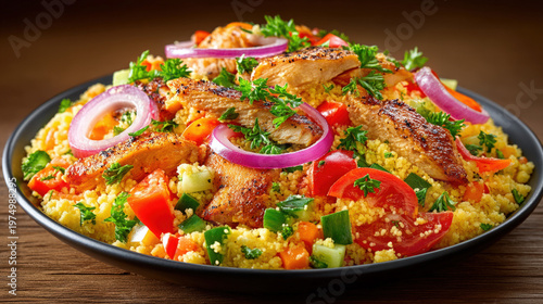Chicken couscous with veget...
