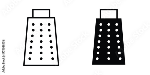 Cheese grater icon on white background. linear pictogram. Flat symbols