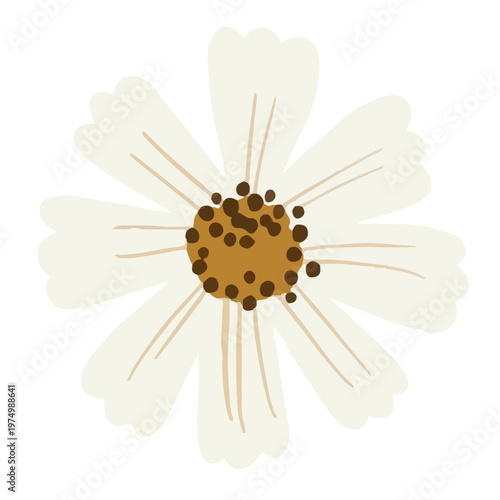 Beautiful flat flower pastel