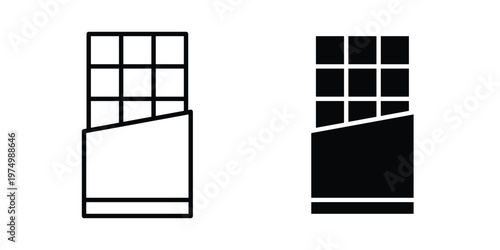 Chocolate icon on white background. linear pictogram. Flat symbols