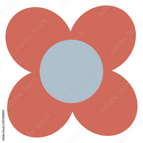 Simple flat flowers pastel