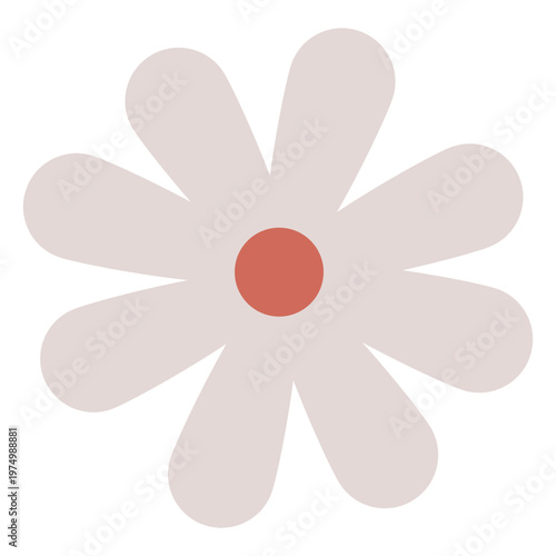 Simple flat daisy pastel