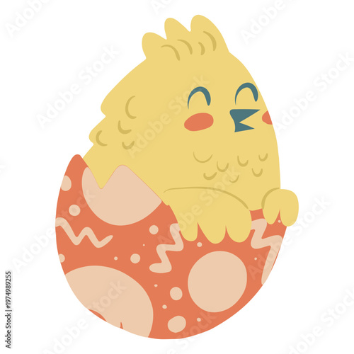 Easter flat chicken egg