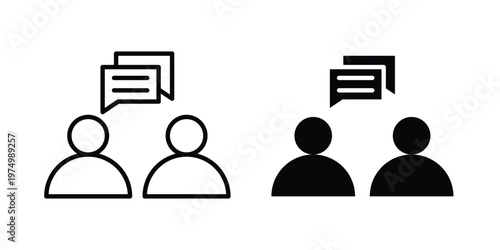 Consulting icon on white background. linear pictogram. Flat symbols