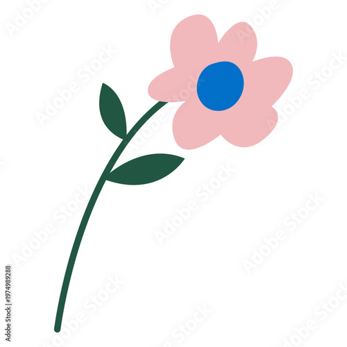 Cute flat pink flower