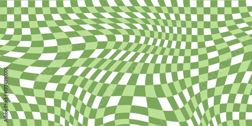 Seamless green gingham checkered pattern background with soft pastel tones. Classic picnic tablecloth style texture, ideal for wallpaper,