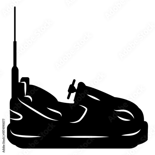 Bumper car cut out circus icons