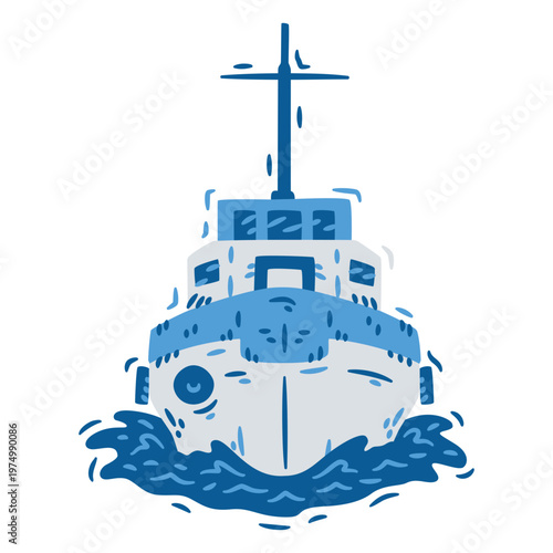 Ferry boat front water transport