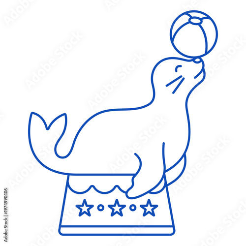 Circus seal animal stroke