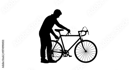 Bicycle, cyclist, silhouette, black, icon, vector, bike rider, cycling, transportation