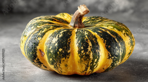 Harlequin squash, a green-s...