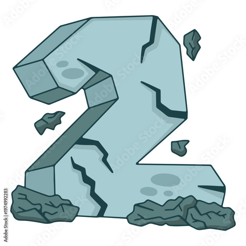 Number two out of stone