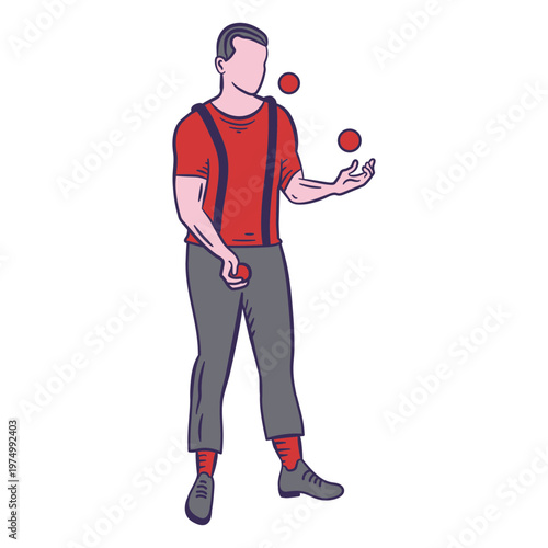Male juggler
