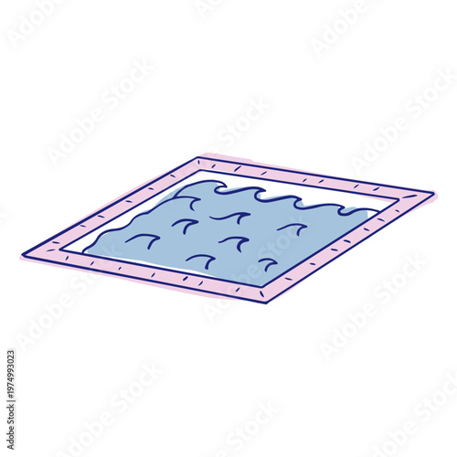 Watercolor drawing of pool